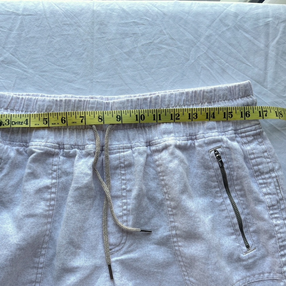 Athleta Cabo Linen Jogger Pants | micro cheetah pattern | Size 14 - Picture 12 of 15